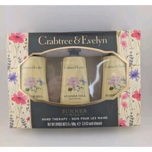 Crabtree & Evelyn Summer Hill Hand Therapy Gift Set Lotion 3 Pack (K)